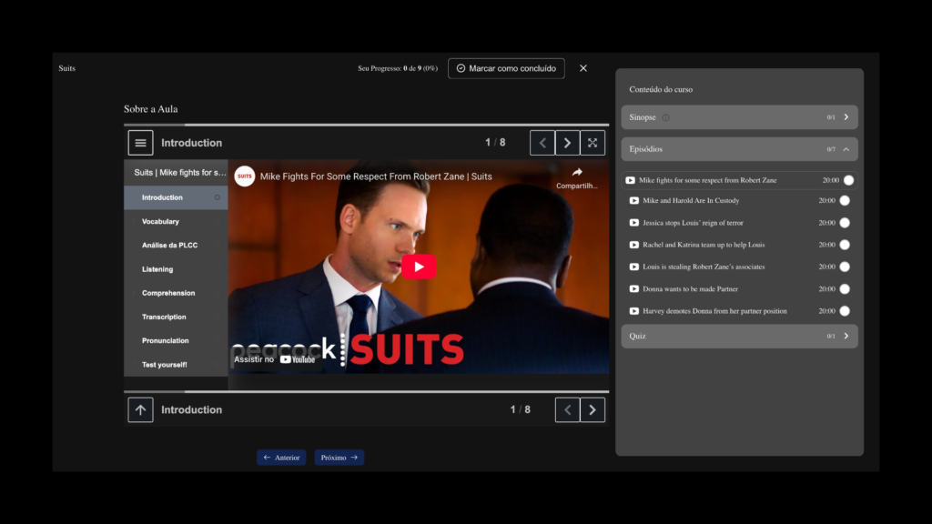 Plataforma da PLCC Idiomas