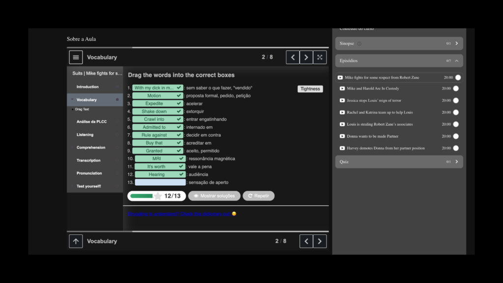 Plataforma da PLCC Idiomas