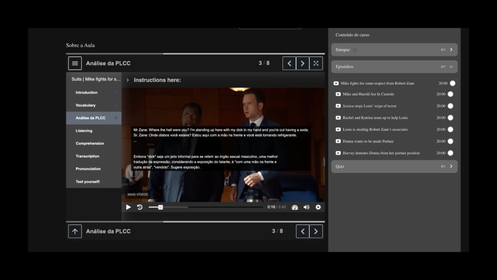 Plataforma da PLCC Idiomas