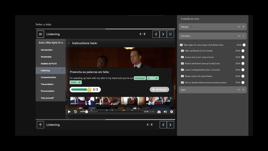 Plataforma da PLCC Idiomas