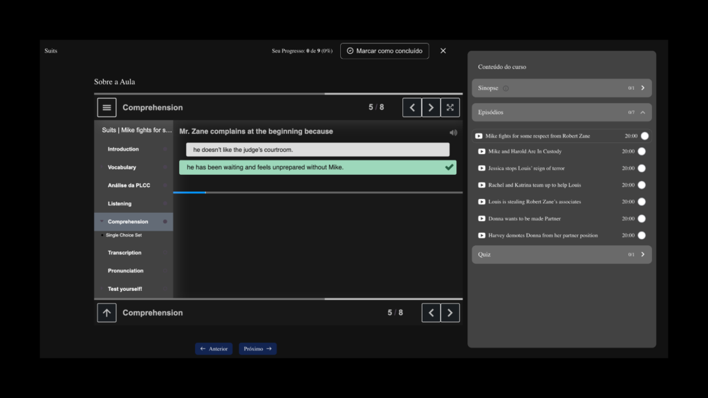 Plataforma da PLCC Idiomas