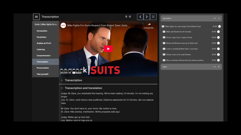 Plataforma da PLCC Idiomas